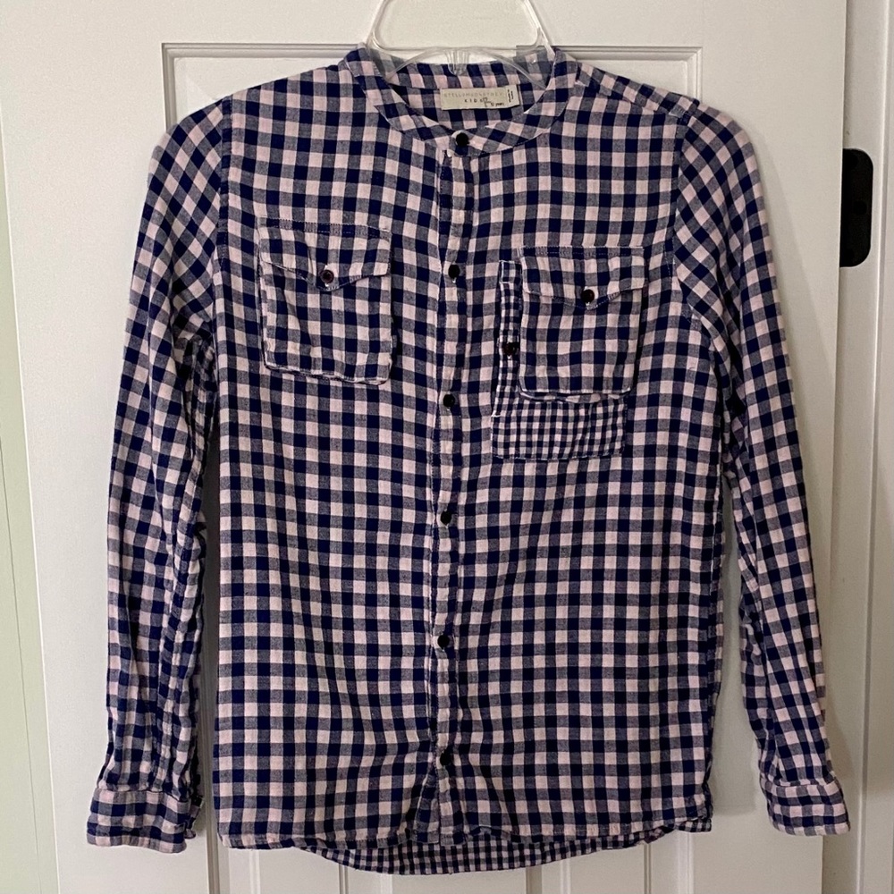 STELLA MCCARTNEY 12 girls plaid flannel shirt